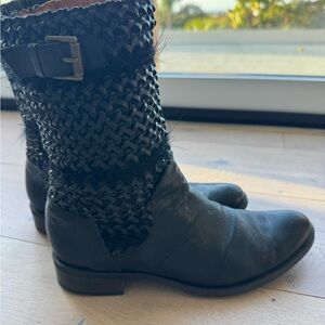 Sundance Black Textured Boots